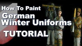 How to paint 1/35 German World War Two Winter Reversible Uniforms / How to Paint White Tutorial