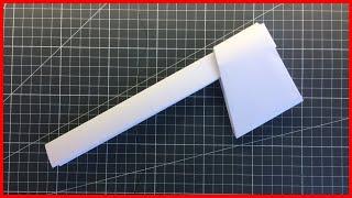 Как сделать из бумаги а4 топор оригами без клея и ножниц