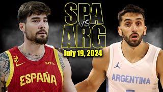 Spain vs Argentina Full Game Highlights - 2024 Olympics | July 19, 2024