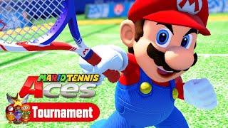 Mario Tennis Aces - Tournament Mode: All Cups (Mario Gameplay)