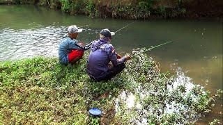 Mancing di waktu sungai baru selesai banjir,umpan lumut kasar