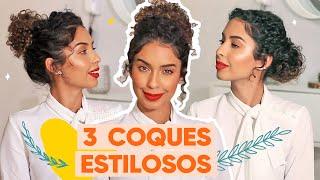 3 COQUES FÁCEIS PRA USAR NO DIA A DIA E SALVAR SEU DAY AFTER | CABELO CACHEADO E CRESPO