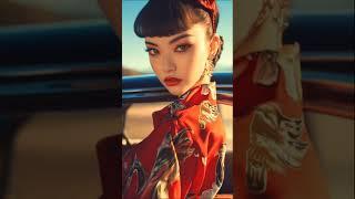 Vintage Vibes: A Japanese Beauty Radiates Rockabilly Charm