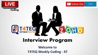 Weekly Coding - 47 - Zoho Interview Program - Arithmetic Operation