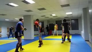 Mixfighter-Харьков: Тренировка 13.10.2016(4) . Дальний миддл-кик - кросс(теория и отработка)