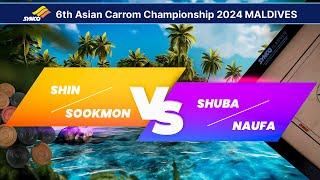 SHIN/SOOKMON VS SHUBA/NAUFA |TEAM EVENT | 6th Asian Carrom Championship 2024