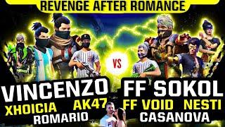 Revenge match || VINCENZO & ROMARIO & XHOICIA VS FF SOKOL & FF VOID & CASANOVA Clash Squad custom