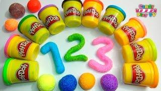 Learn To Count with PLAY-DOH Numbers | 1 to 20 | Squishy Glitter Foam | Learn To Count 1-10 11-20