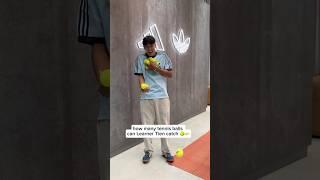 how many tennis balls can Learner Tien catch?  #adidas #tennis #challenge