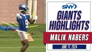 Watch Daniel Jones, Malik Nabers, and Kayvon Thibodeaux at Giants minicamp | 6/11/2024 | SNY