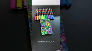 Drawing Doodles With Posca Markers! (#Shorts)