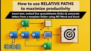 Auto populate Word docs with text from other docs for letters & templates using relative paths