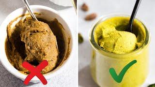 2 SECRETS to bright green PISTACHIO PASTE from scratch