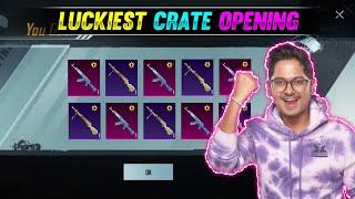 Top 8 YouTubers Luckiest Crate Opening  || Crate Opening PUBG/BGMI || Mortal, Scout, Regaltos