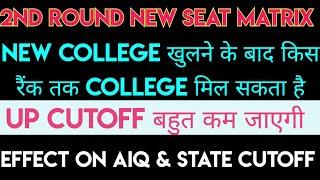 Seat Add Effect On AIQ Cutoff Neet 2024 l UP Cutoff Neet 2024 l New Seat Matrix l Neet Cutoff #mcc