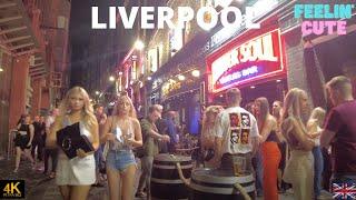 LIVERPOOL WALKING TOUR NIGHTLIFE 4K