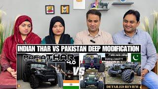 Indian Thar Modification Vs Pakistani Jeep Modification | Thar Modified To Monster | Reaction!!