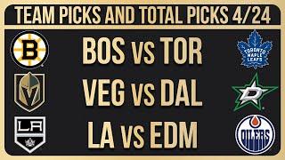 NHL Picks & Predictions Today 4/24/24 | NHL Picks Today 4/24/24 | Best NHL Bets