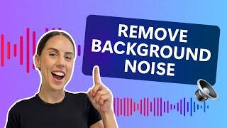 How to remove background noise from a video