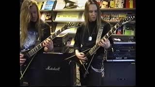 Roope Latvala and Alexi Laiho guitar clinic in Lahti, March 2001