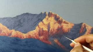 How to paint a small mountain - brennerfineart #Shorts