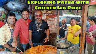 Exploring Street Food of Patna with @ChickenLegPiece ||Fish Fry+Litti Chicken||Zaika Patna Ka