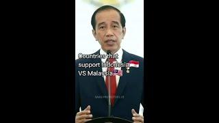 Countries that support Indonesia vs Malaysia #shorts #indonesia #malaysia #viral