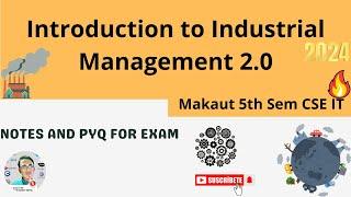 Introduction to Industrial Management Exam Notes and PYQ▶️Makaut #makaut #exam #management #cse