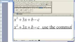 MathType Tutorial: Formatting Equations