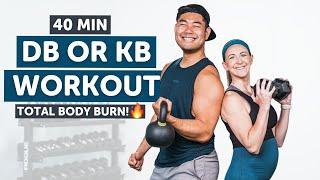 40 Minute Full Body Dumbbell Workout At Home!