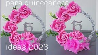 centro de mesa para quinceañera 2023/centerpiece for quinceanera 2023#diy #centerpieces