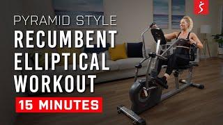 Recumbent Elliptical Pyramid Intervals | 15-Minute Distance Challenge