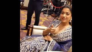 Rashmika mandanna new look   pusha   promotion   kochi   kerala   rashmika