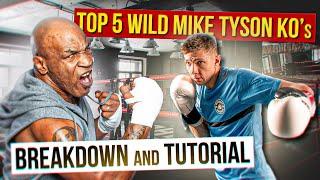 TOP 5 WILD MIKE TYSON KO’s / BREAKDOWN and TUTORIAL  #TysonKOBreakdown