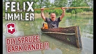 Building a Spruce Bark Canoe - From Tree to Boat in 2 days - My best bushcraft project ever!