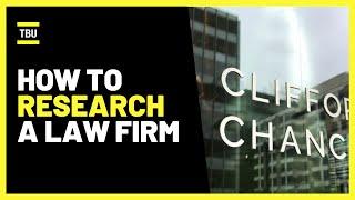 How to Research a Law Firm