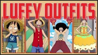 Evolution of MONKEY D. LUFFY OUTFITS - ONE PIECE