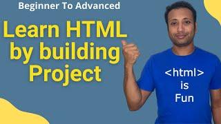 Learn HTML by building a project 2022 | Bangla Tutorial