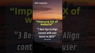 3 tips to improve UX factors of your website #seo #seotips #digitalmarketing #ux #onpageseo