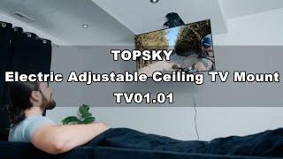 TOPSKY Electric Adjustable Ceiling TV Mount TV01.01