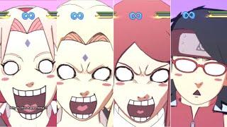 All Kunoichi/Girls Reaction (60 FPS) to Reverse Harem Jutsu #narutoshippudenultimateninjastorm4