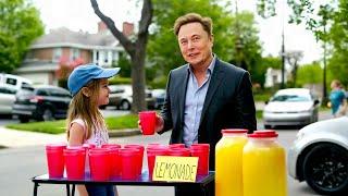 Girl Sells Lemonade To Pay For Her Chemo, Then Elon Musk Walks By & Shocks Everyone!