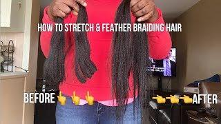 HOW TO CUT FEATHER & STRETCH EXPRESSION BRAIDING HAIR EXTENSIONS