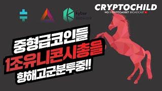미드캡 코인들 1조 유니콘 시총 찍기 위해 분투중! #비트코인 #돈되는방송 #크립토차일드