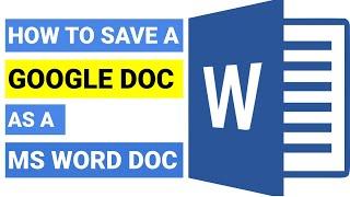 How to save a Google Doc as a MS Word Document on a Chromebook