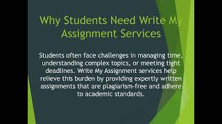 Write My Assignment | How We Work & Why Students Trust Us