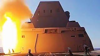 USS Zumwalt Firing SM-2 Missile | USN MK 57 Vertical Launching System Live-Fire Test Exercise