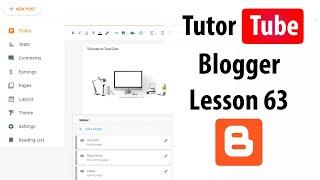 Blogger - Lesson 63 - Pages Gadget