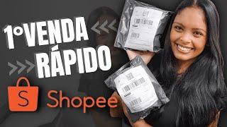 PRIMEIRA VENDA PELA SHOPEE | Embalando primeira venda | foi muito rápido | TRABALHE EM CASA