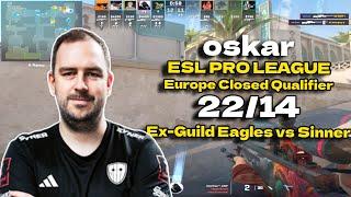 CS2 POV SINNERS oskar (22/14) vs ex-Guild Eagles (Dust2) @ ESL Pro League Season 20 EU CQ